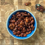 Sesame almonds in a bowl