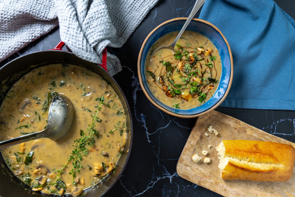 Chicken Marsala Gnocchi Soup