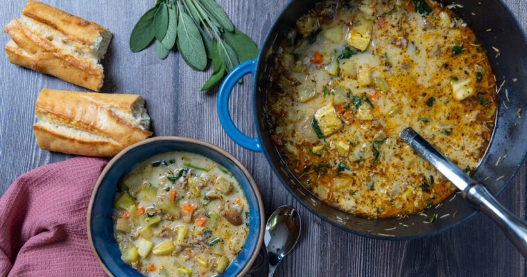 Rustic Winter Squash and Italian Sausage Soup