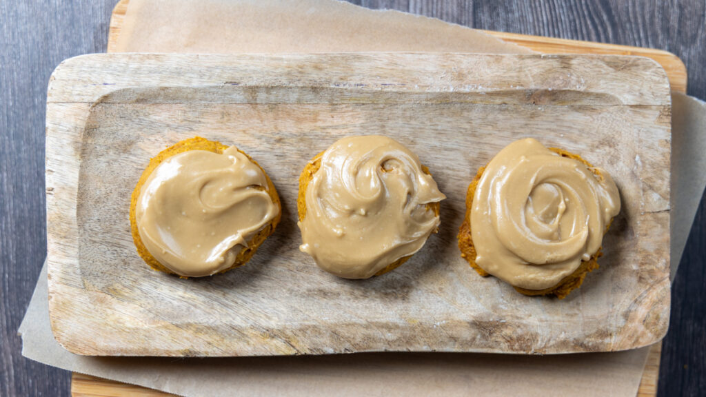 Pumpkin Spice Cookies with Brown Sugar Frosting
