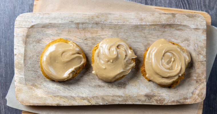 Pumpkin Spiced Cookies with Brown Sugar Frosting