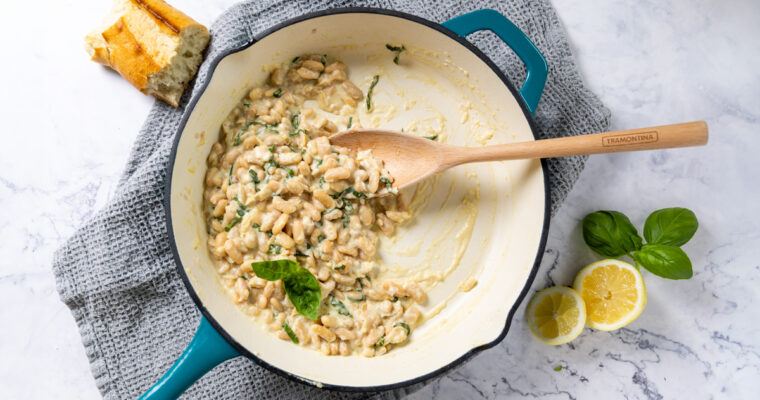 Creamy Lemon Parmesan Beans