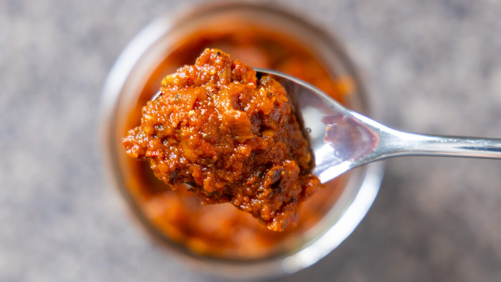 roasted tomato sauce in a jar